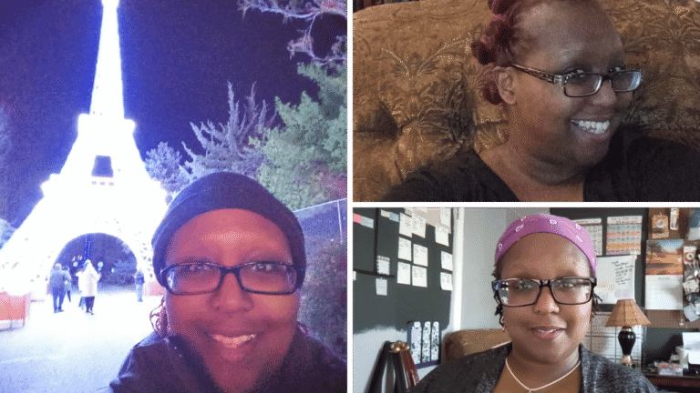 picture collage of christine
