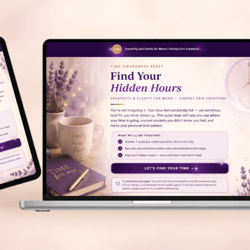 mockup of find your hidden hours