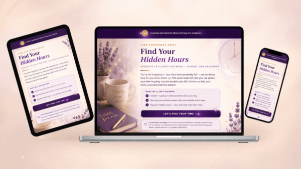 mockup of find your hidden hours
